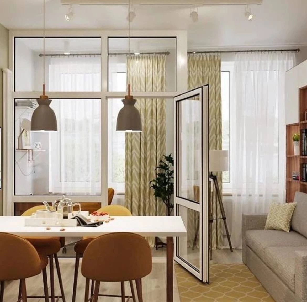 Кухна-гостиная