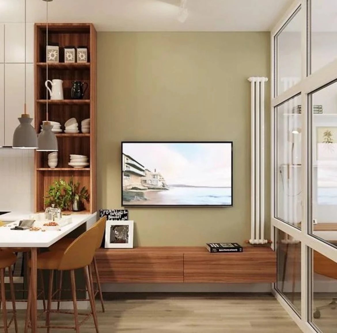 Кухна-гостиная