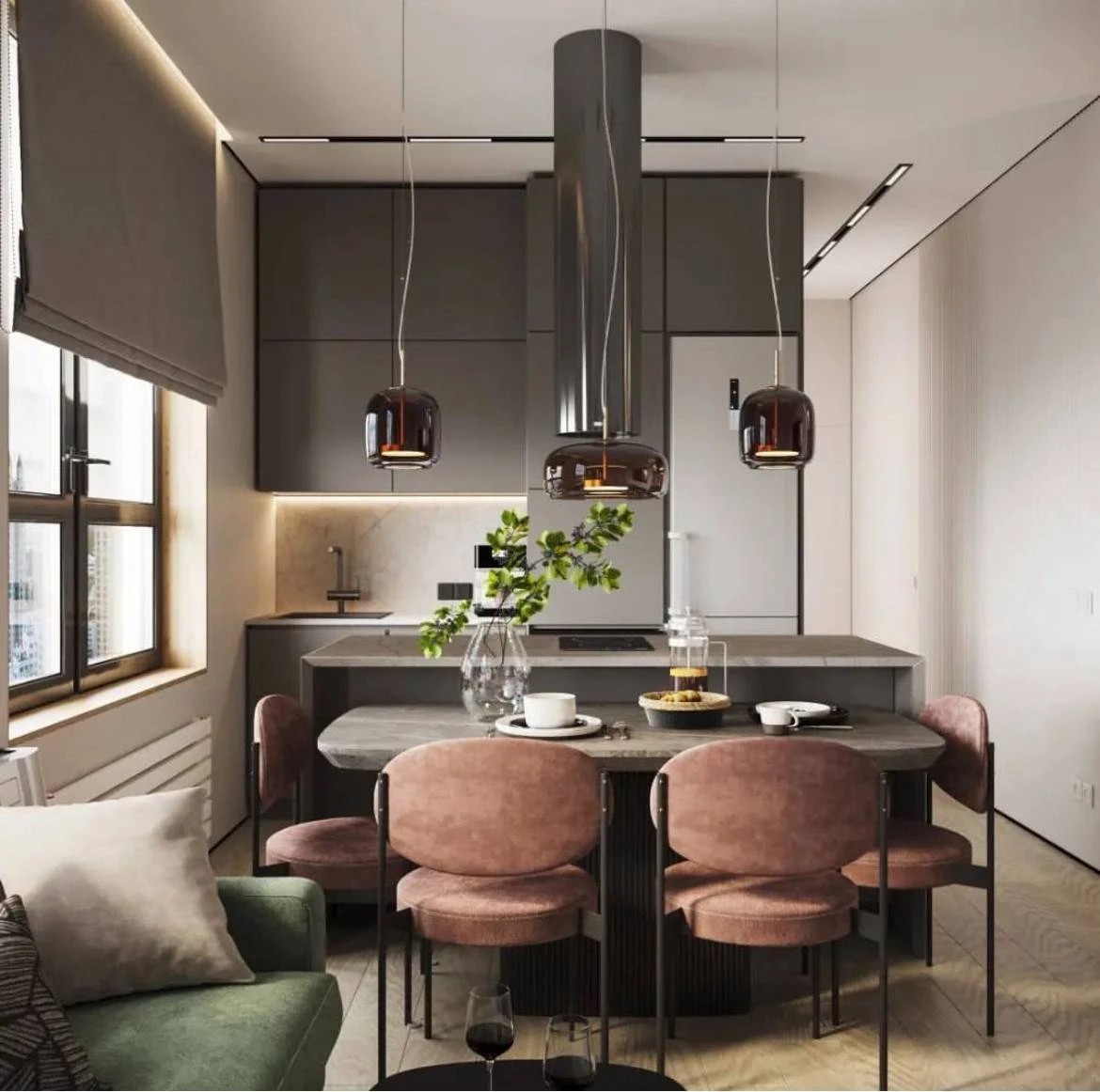 Кухна-гостиная