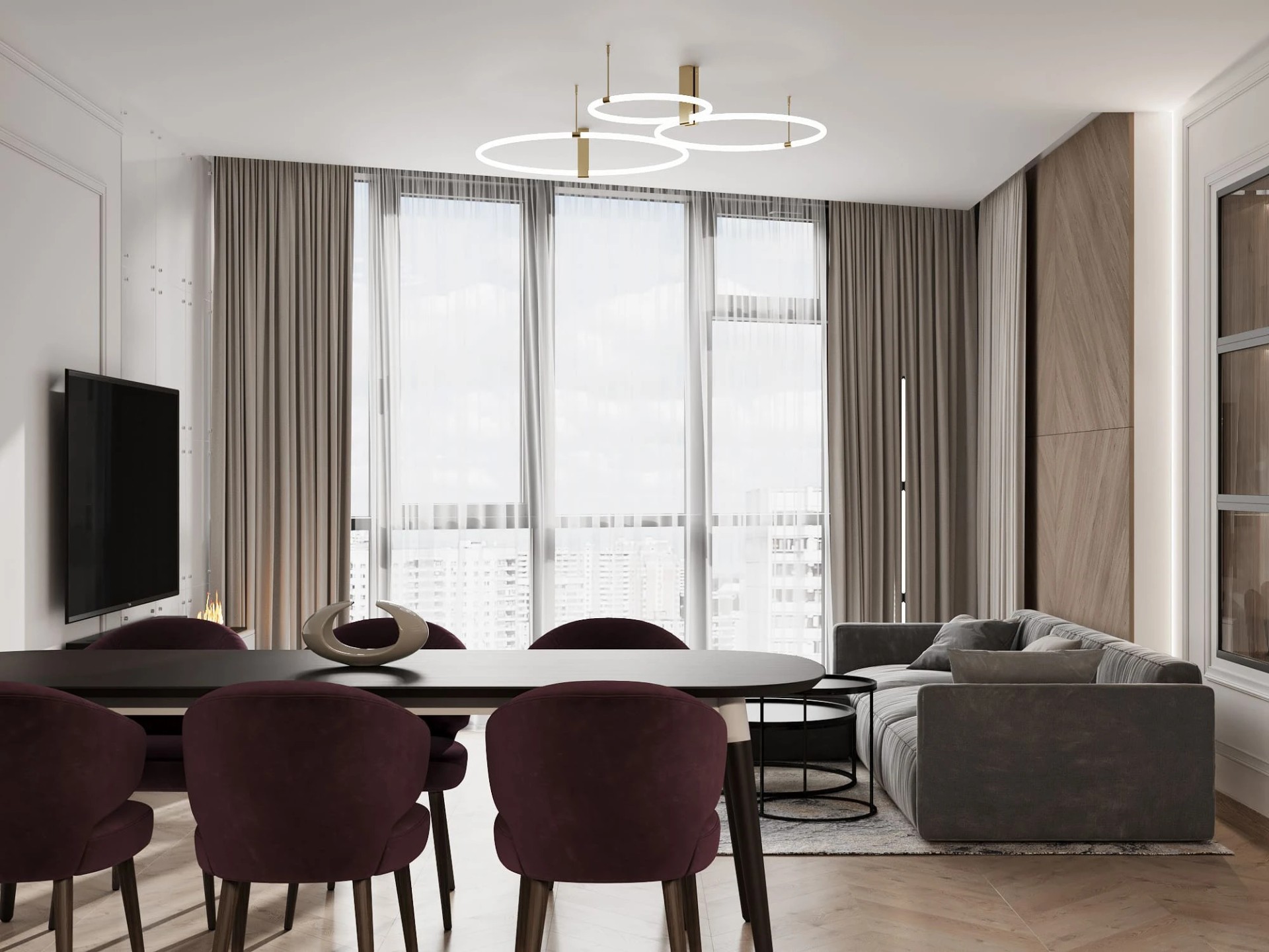 Эклектика в дизайне квартиры ЖК Князь А. Невский