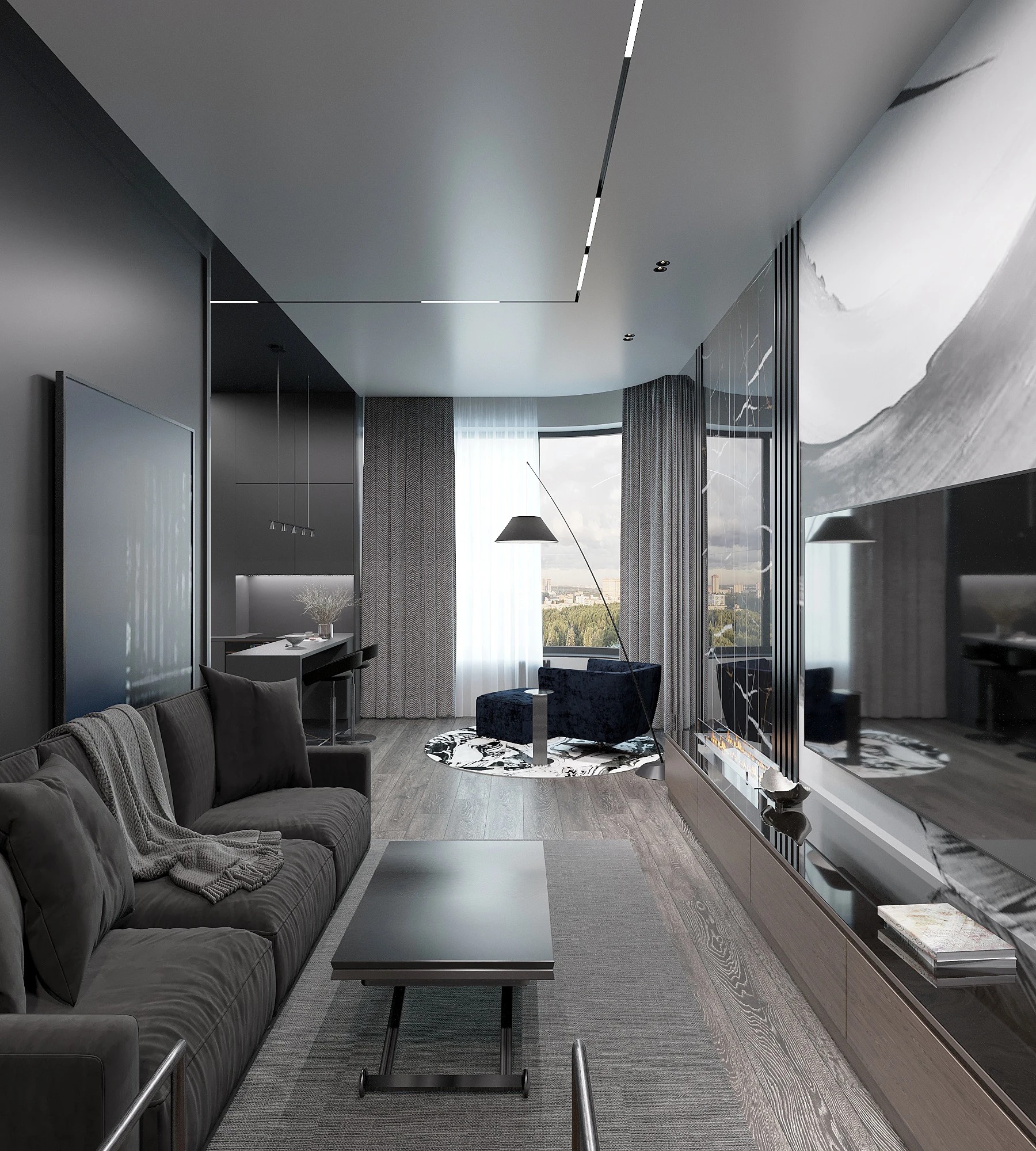 Квартира молодого человека в ЖК "Левел Стрешнево"