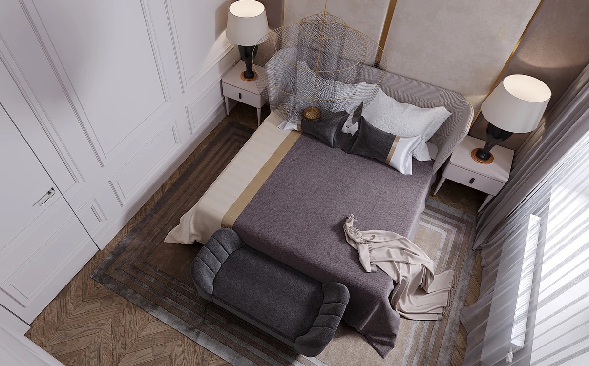 Спальня в современной классике