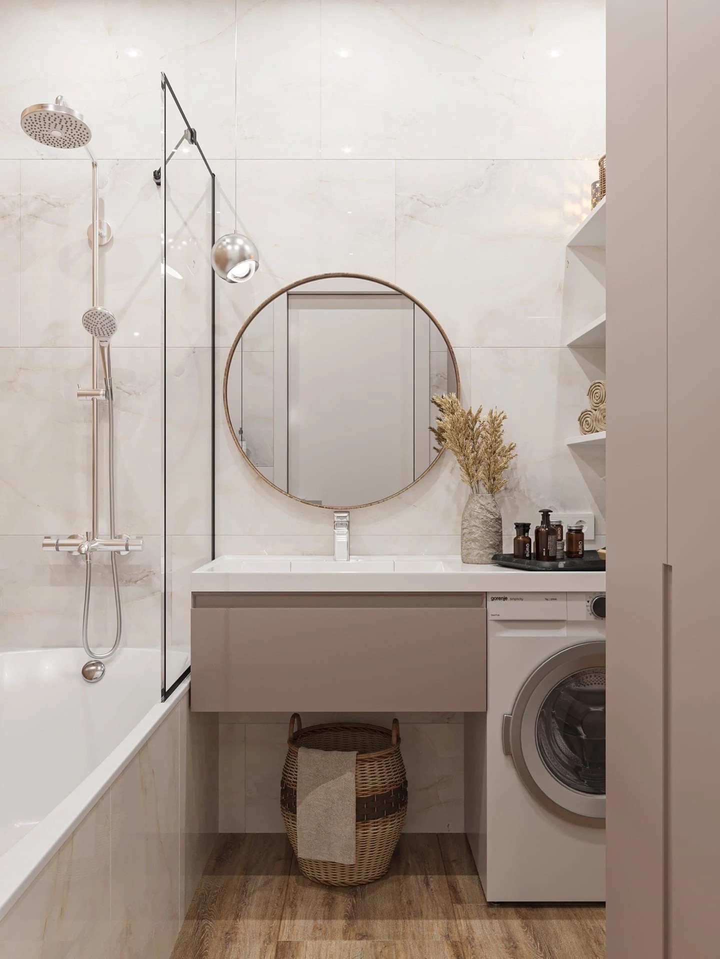 Проект квартиры с акцентами синего цвета