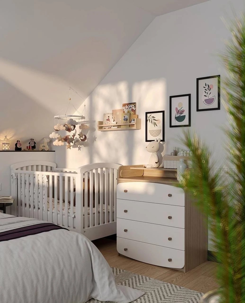 Спальня на мансардном этаже.