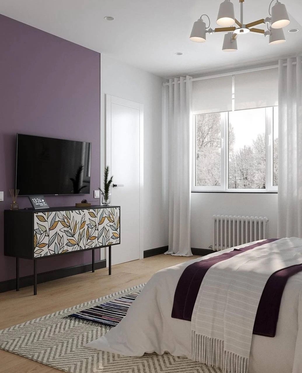 Спальня на мансардном этаже.