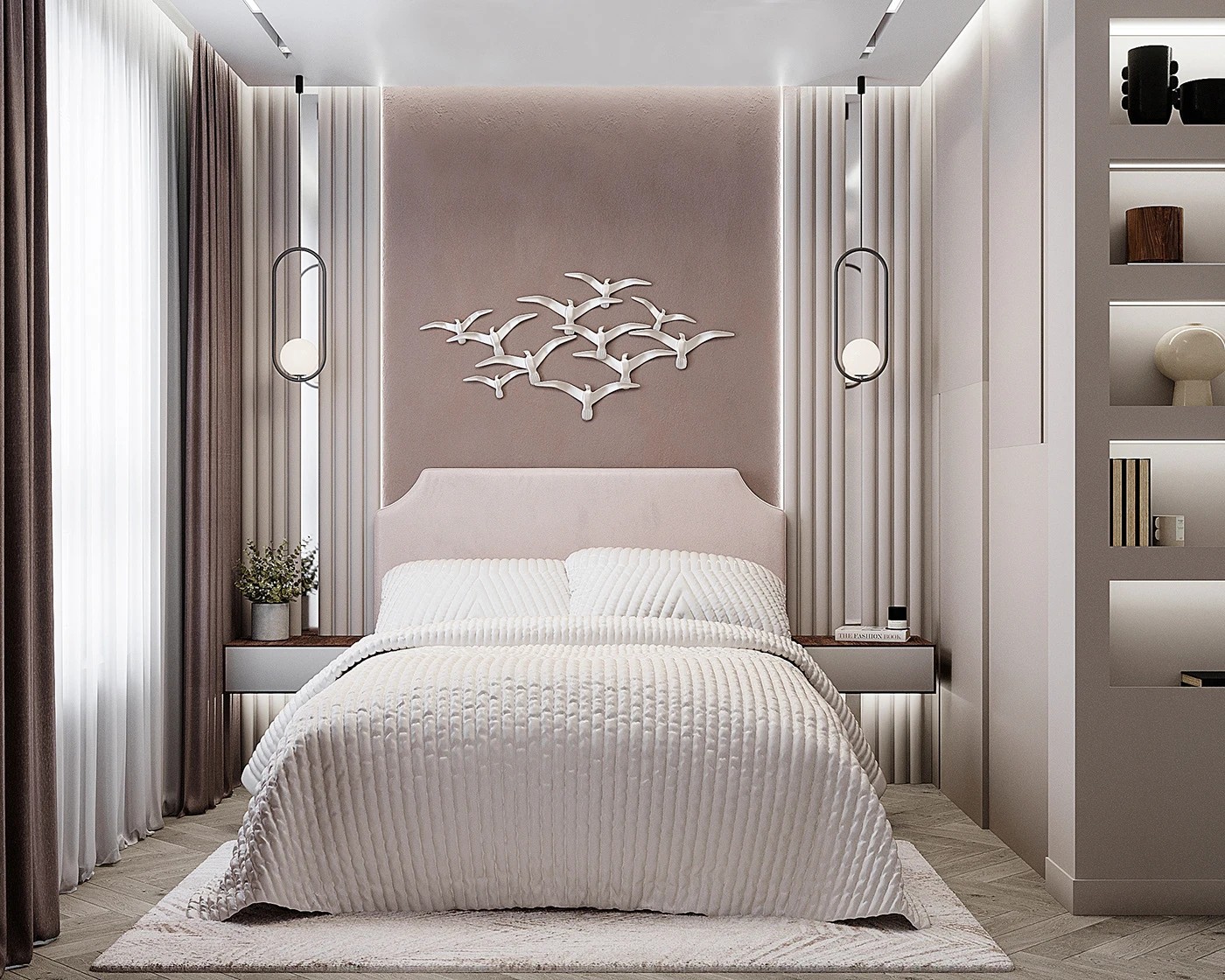 MASTER BEDROOM WITH BIRDS