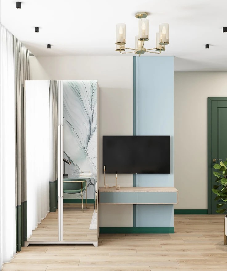 LIVING ROOM WITH BED ZONE