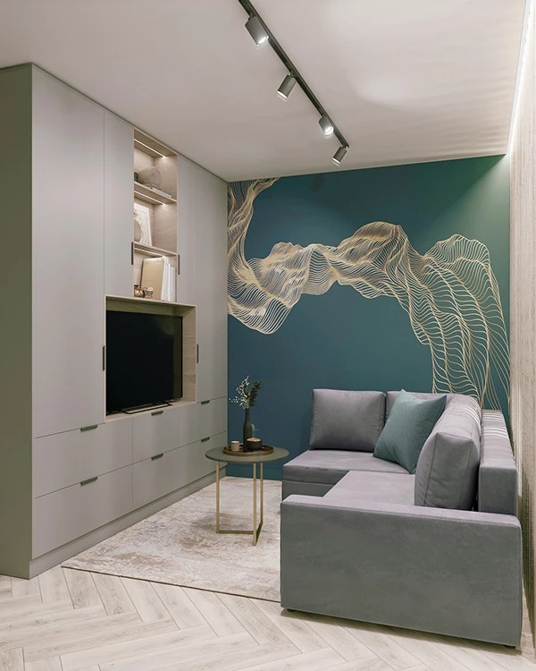 LIVING ROOM WITH BED ZONE