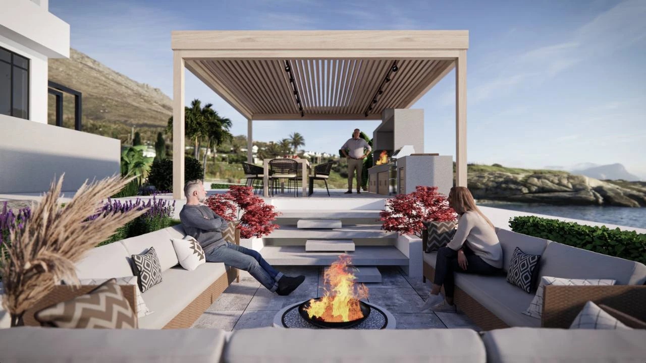 Проект беседки с зоной BBQ