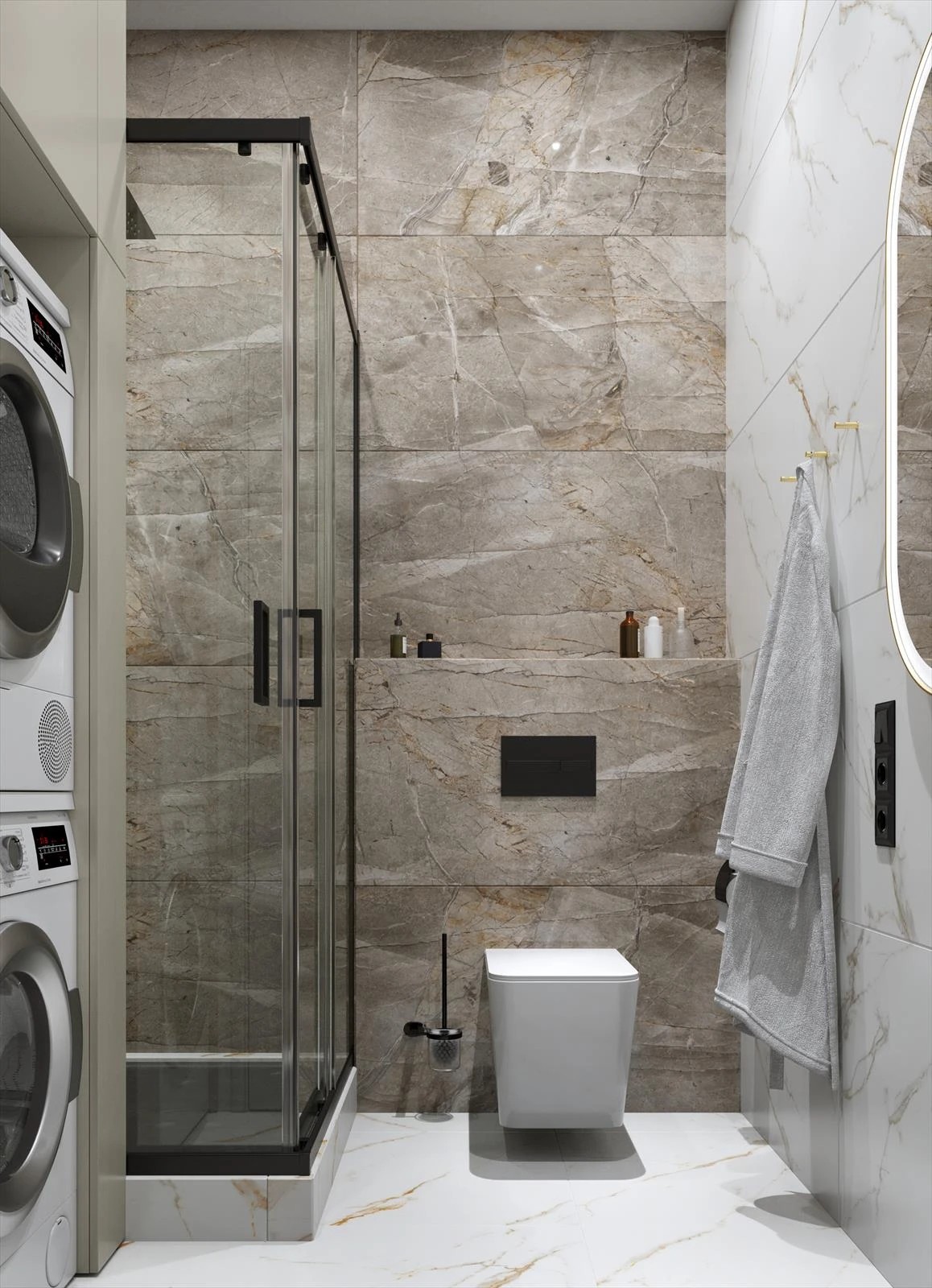 Проект 3-х комнатной квартиры в неоклассическом стиле для девушки