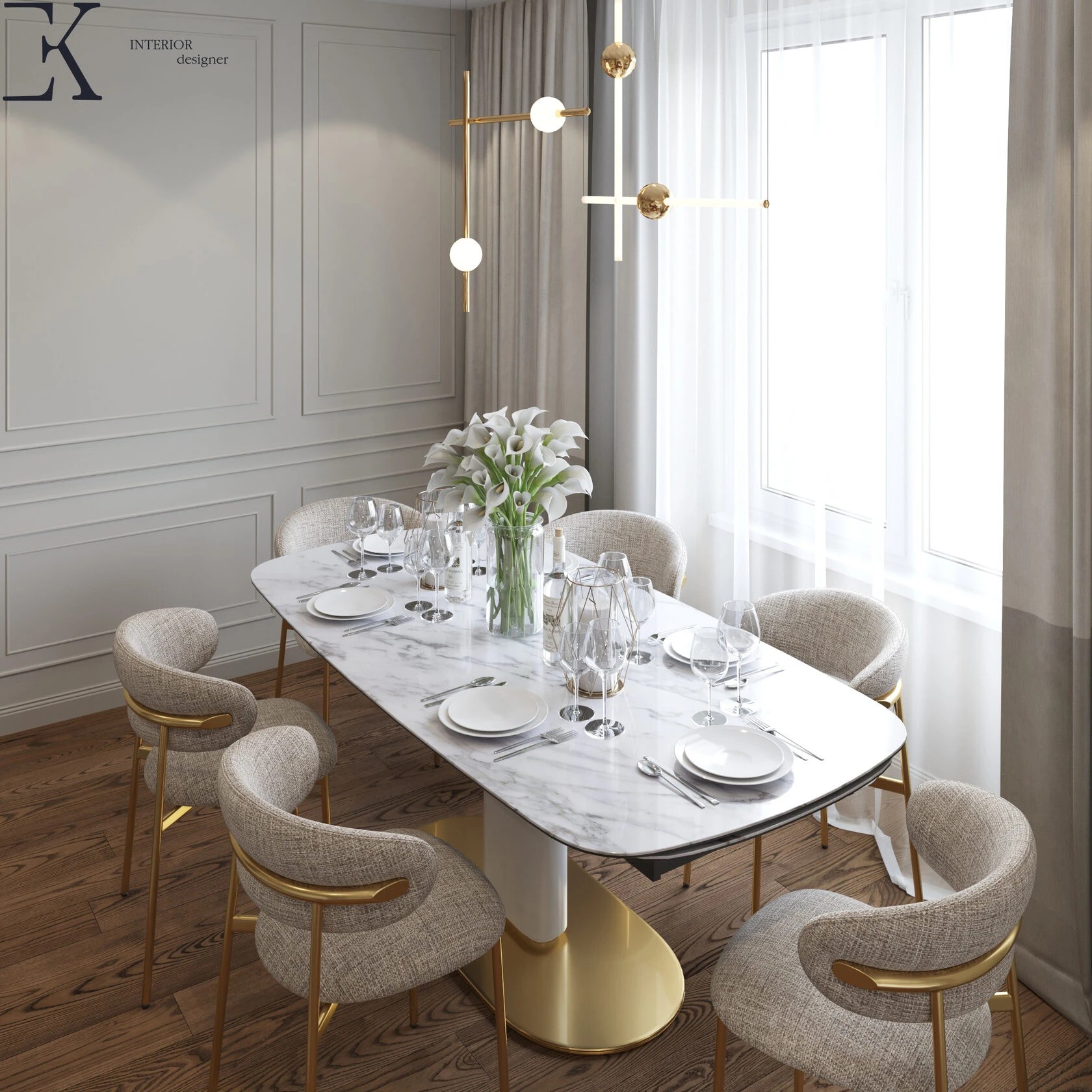 Проект квартиры 178 м2Кухня-гостиная площадью 39м2