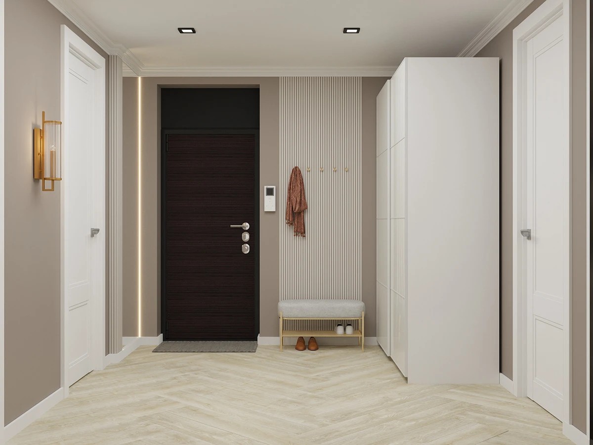 "Белое и золотое"Квартира в Калининграде