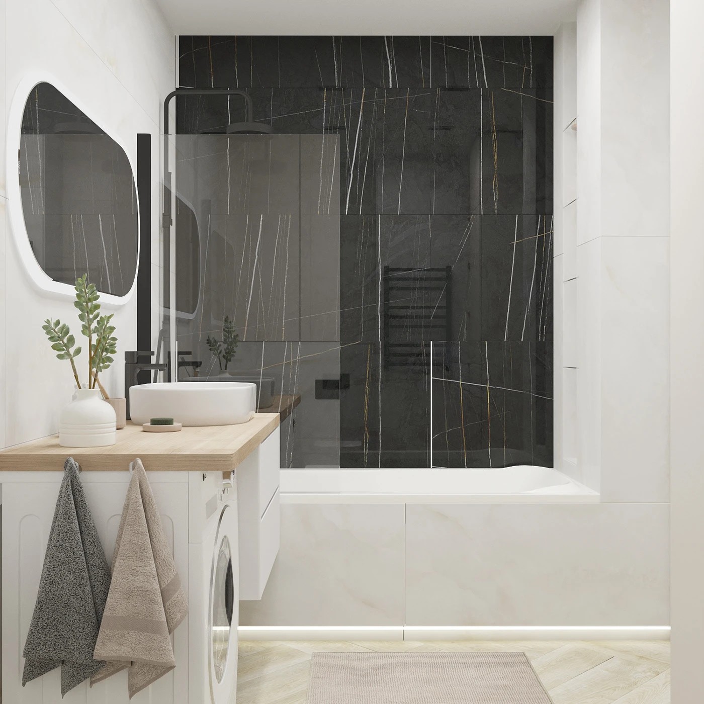 "Белое и золотое"Квартира в Калининграде