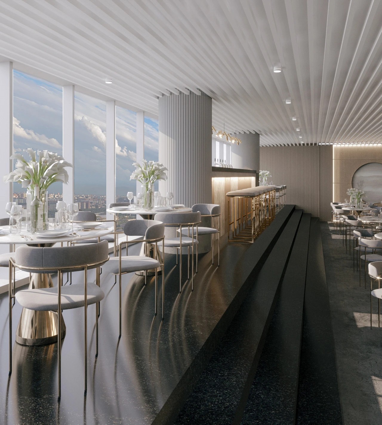 Дизайн-проект панорамного кафе в Москве.