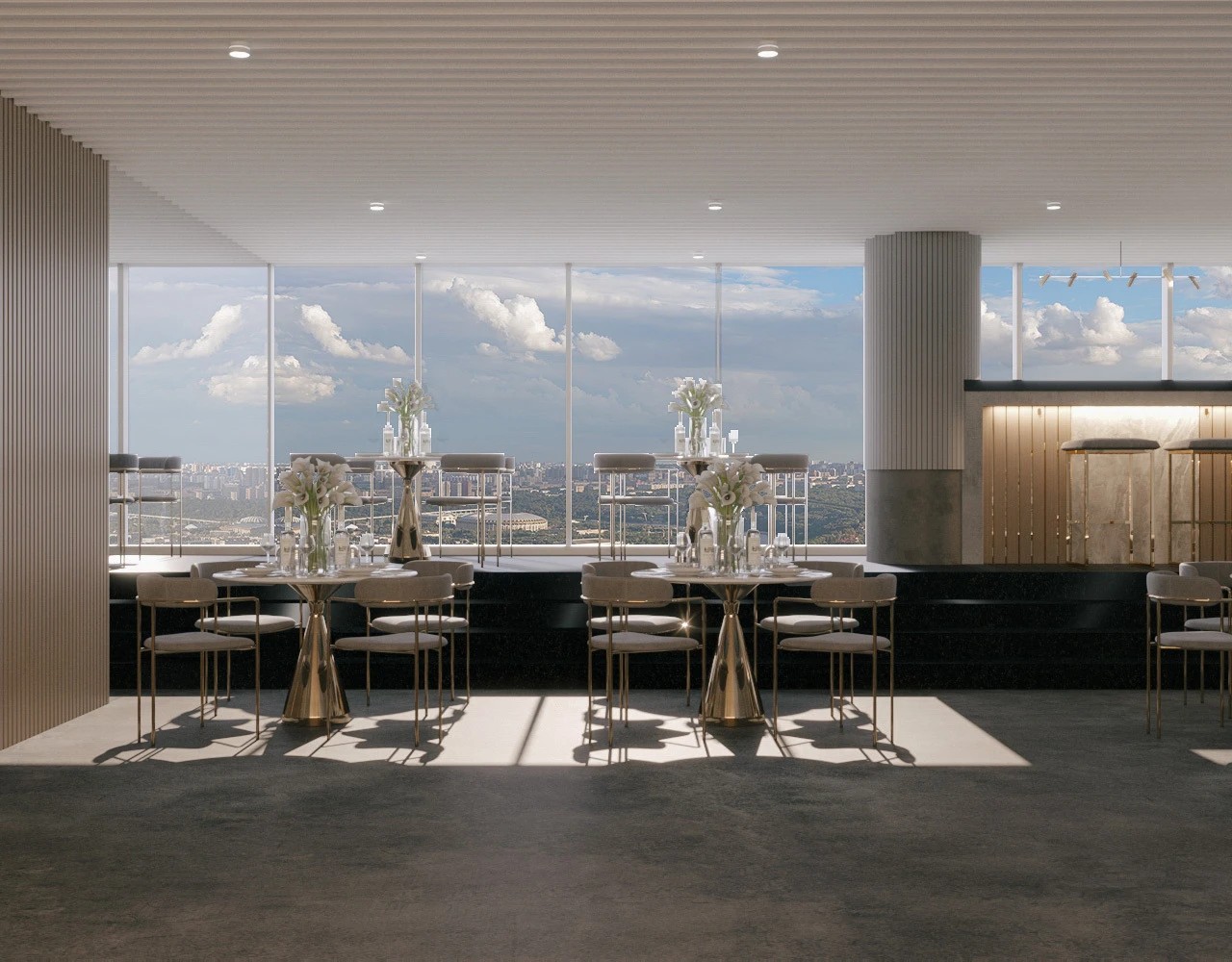 Дизайн-проект панорамного кафе в Москве.