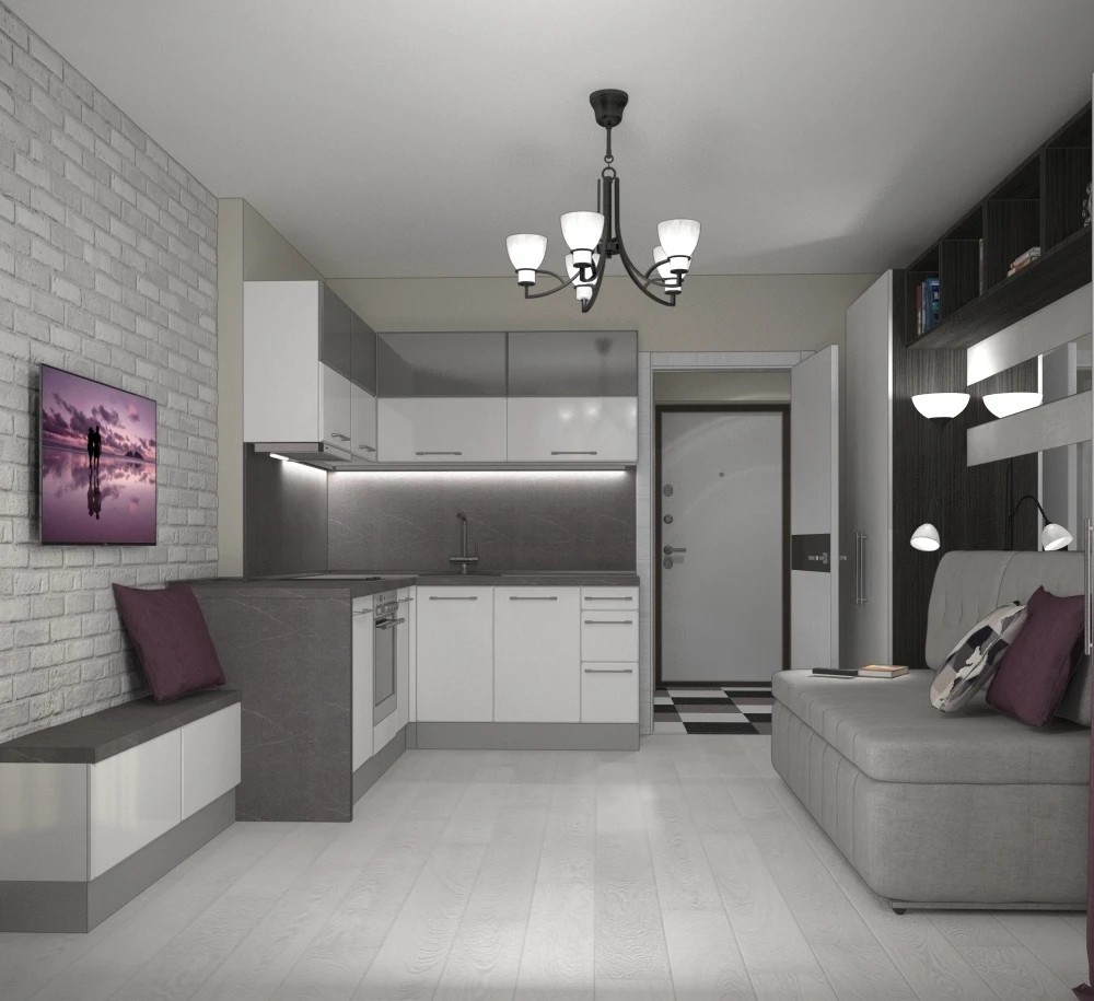 Дизайн-проект небольшой квартиры-студии