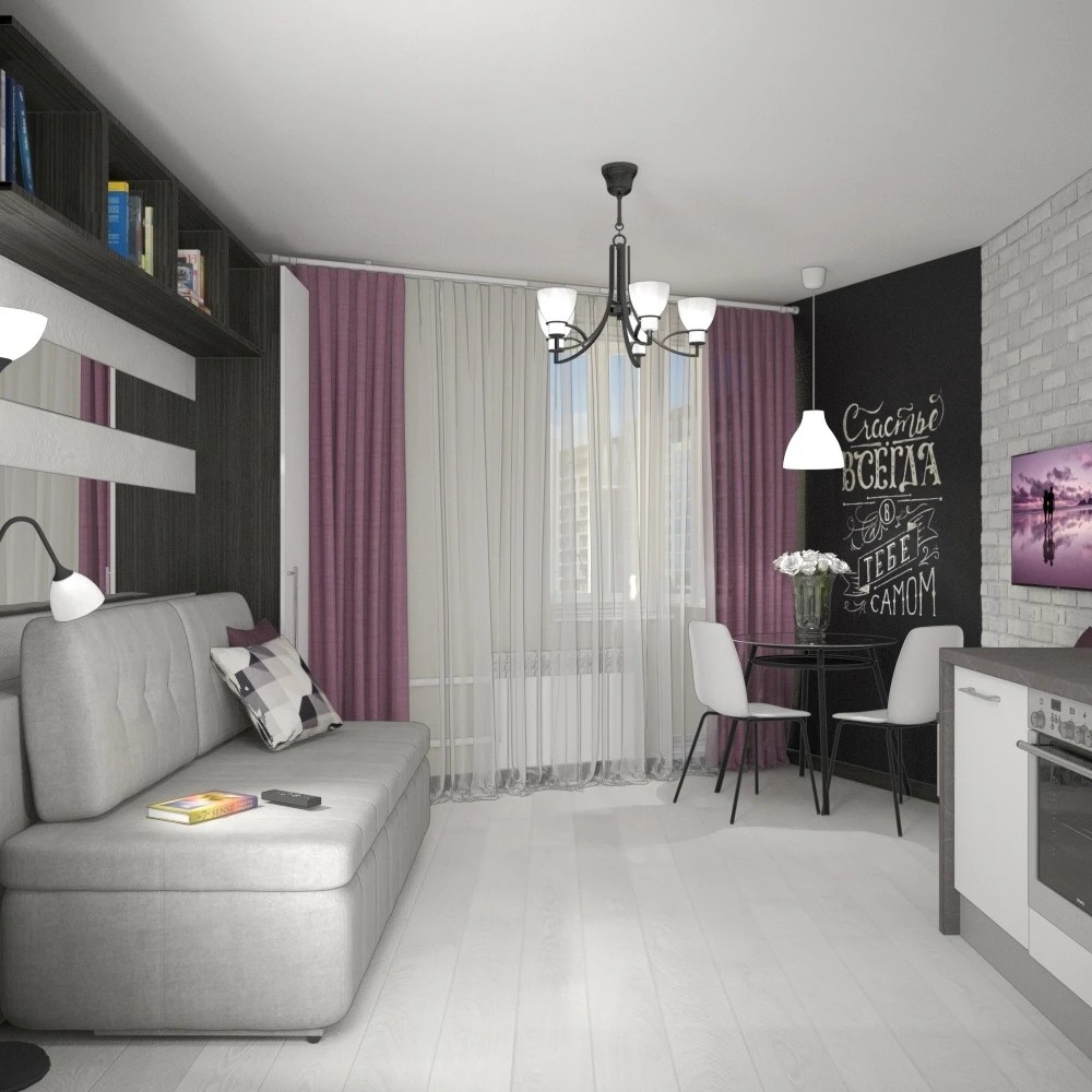 Дизайн-проект небольшой квартиры-студии