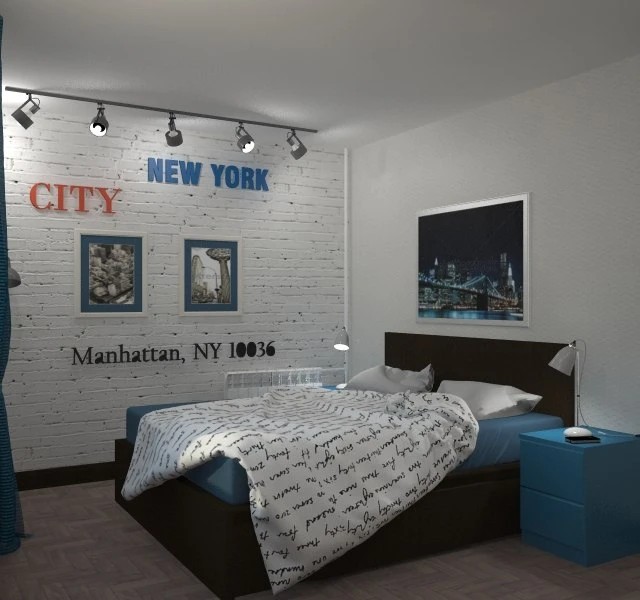 Экспресс-дизайн комнаты для девушки в стиле Нью-Йорк