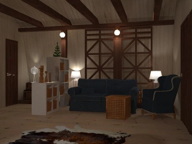 Проект мансарды загородного дома