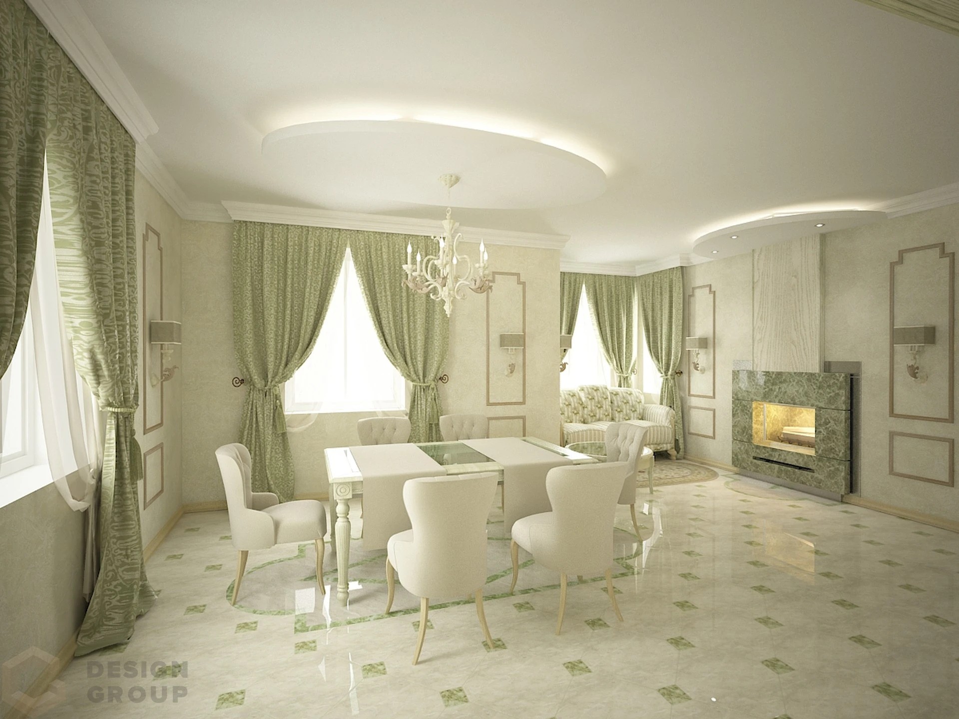 Интерьер загородного дома Агалатово