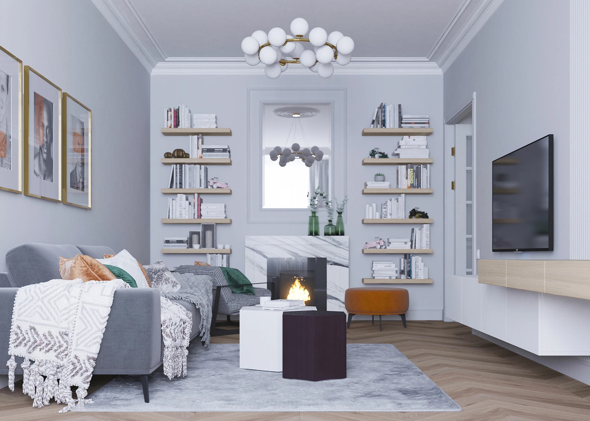 Квартира с камином