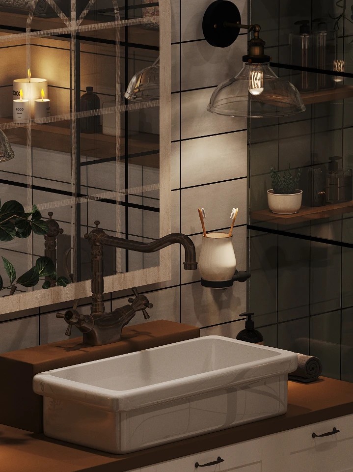 Farmhouse style bathroom