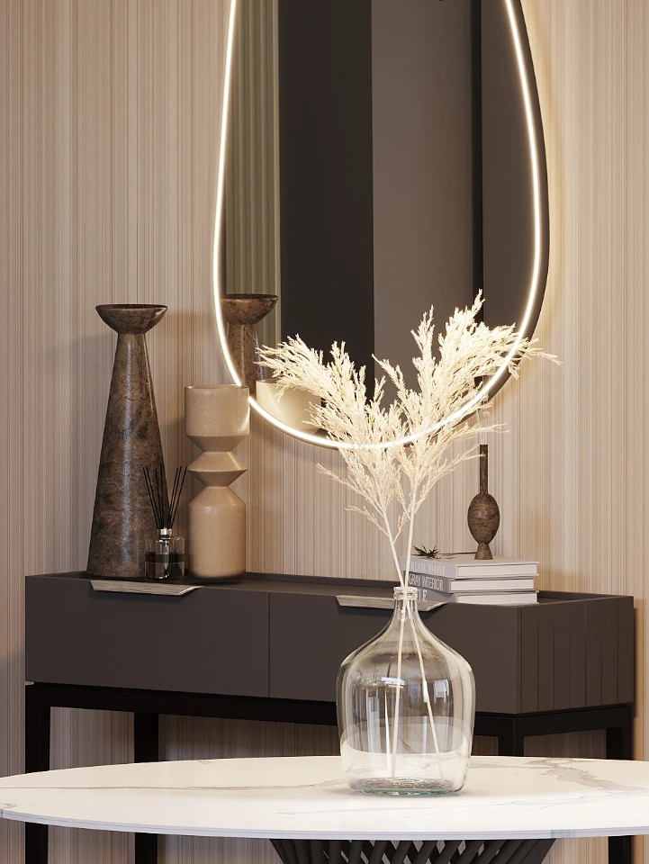 Kitchen living room in a modern style