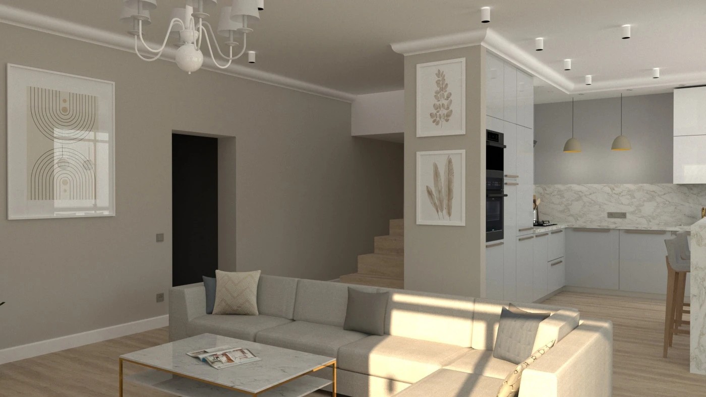 Кухня-гостиная 38 кв.м. в частном доме в д. Хязельки для молодой девушки с прекрасным видом из окна на березовую рощу и овраг