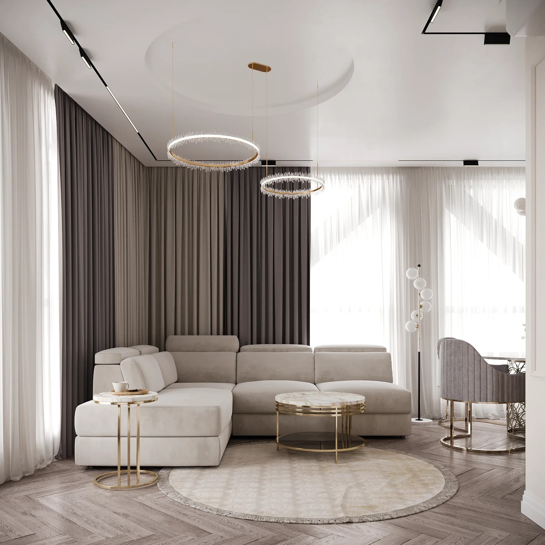 Персиковая неоклассика (ЖК ГОЛДЕН СИТИ)