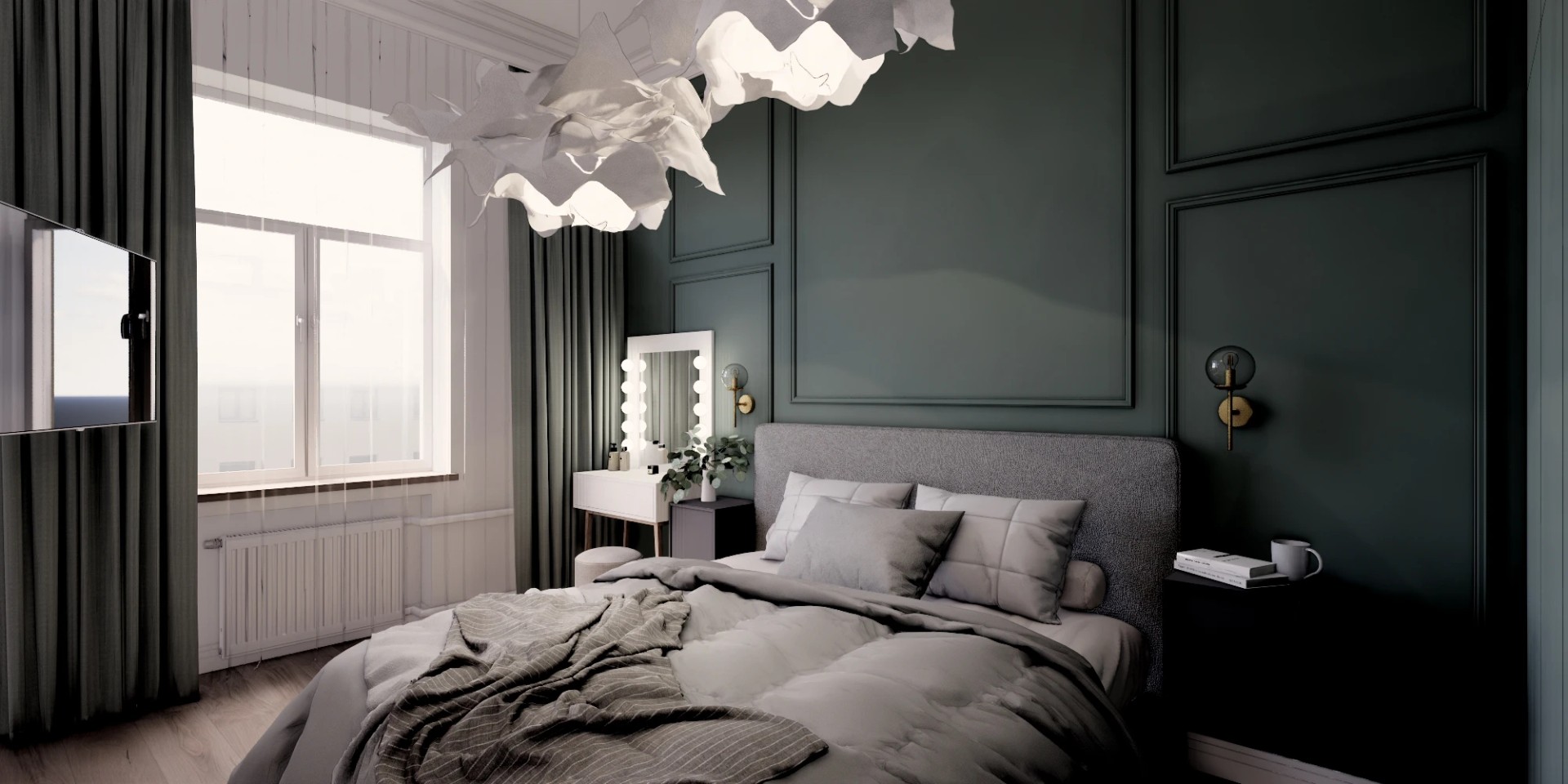 Трехкомнатная квартира в самом сердце Петербурга (Визуализация)