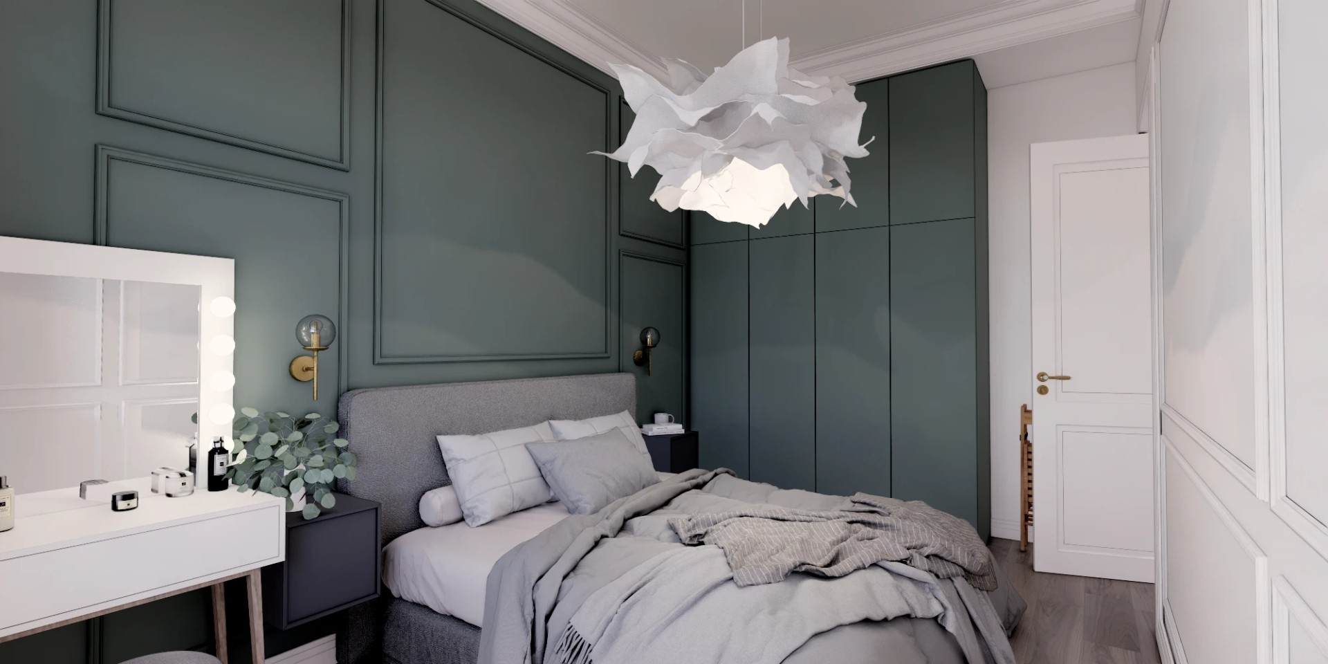 Трехкомнатная квартира в самом сердце Петербурга (Визуализация)