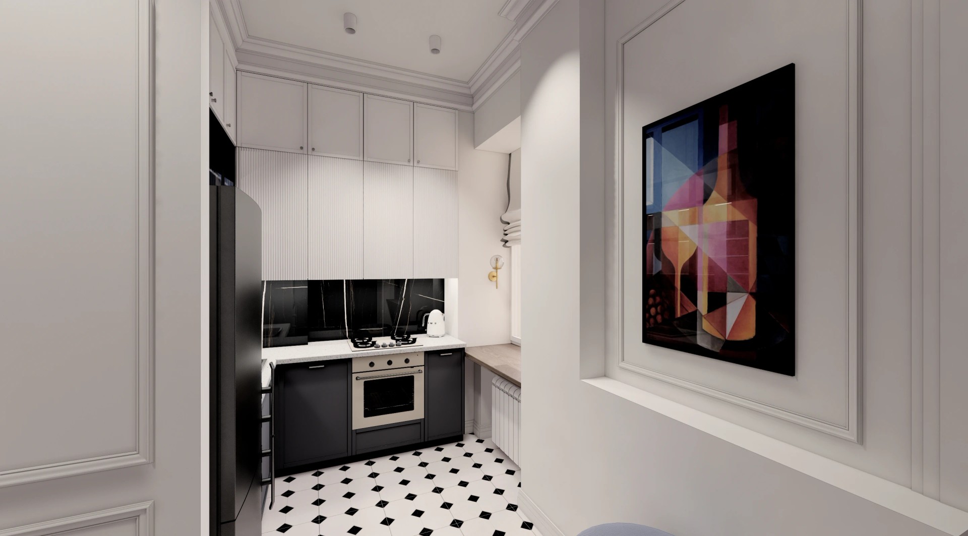 Трехкомнатная квартира в самом сердце Петербурга (Визуализация)