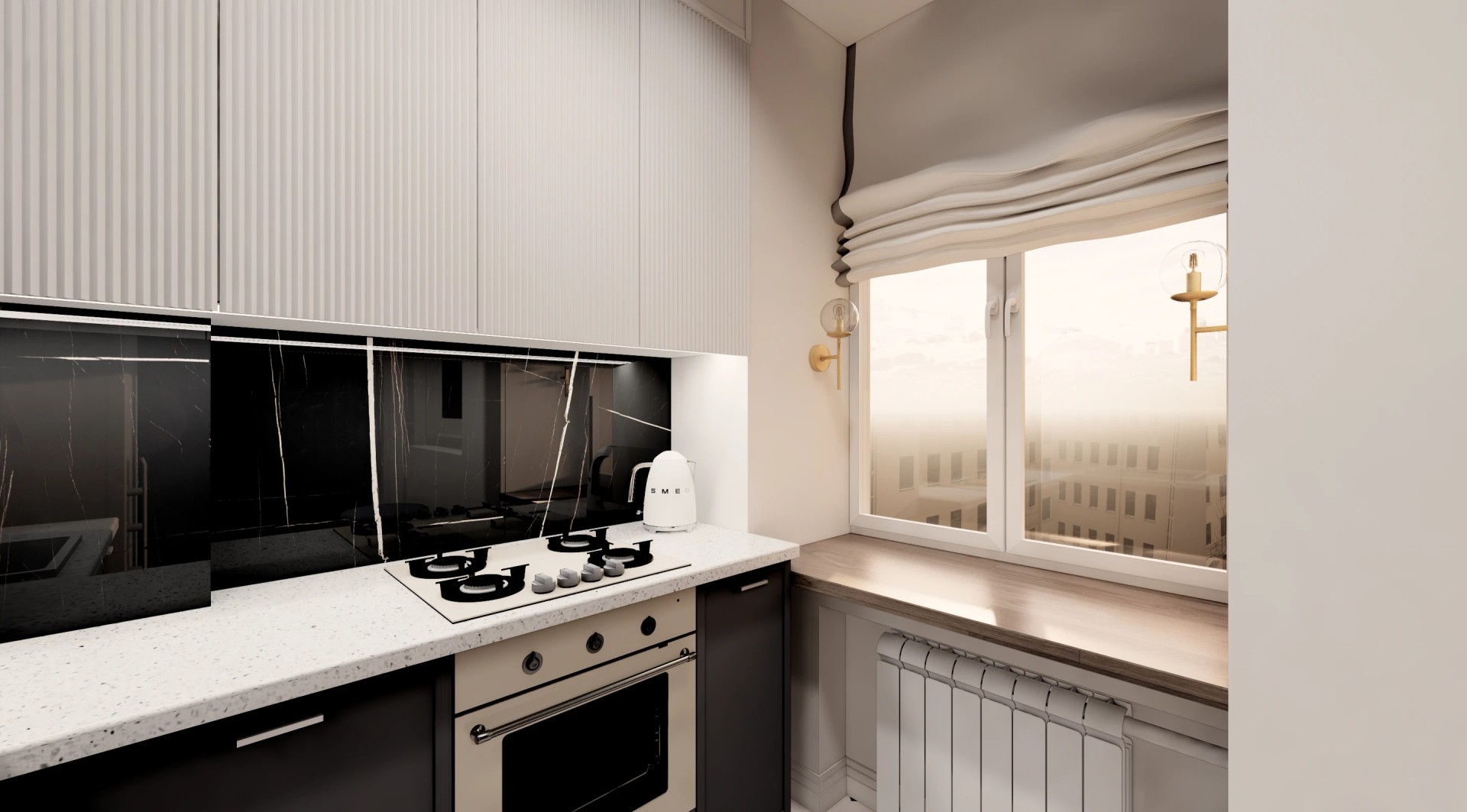 Трехкомнатная квартира в самом сердце Петербурга (Визуализация)