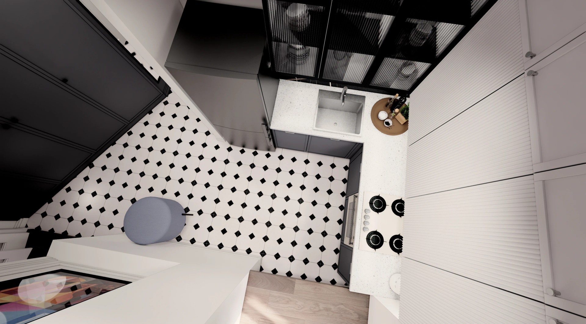 Трехкомнатная квартира в самом сердце Петербурга (Визуализация)