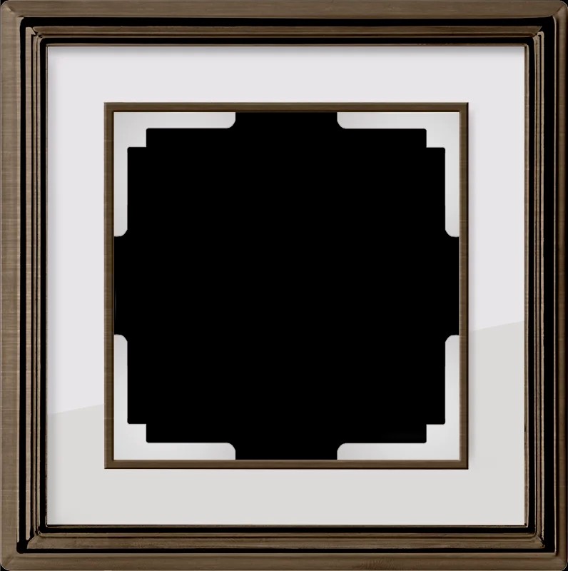 Рамка Werkel Palacio бронза/белый WL17-Frame-01/ Рамка на 1 пост (бронза/белый)