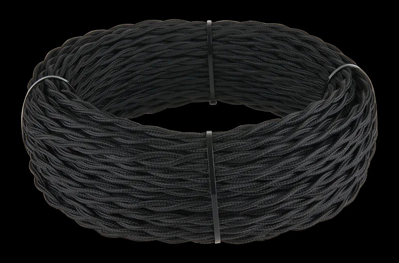 Werkel Ретро кабель витой 2х1,5 (черный)