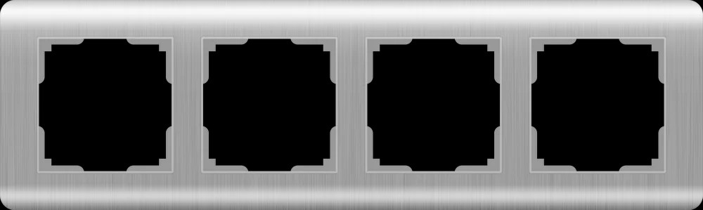 Рамка Werkel Stream WL12-Frame-04 / Рамка на 4 поста (серебряный)