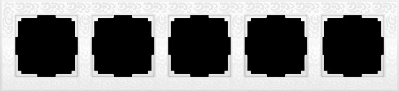 Рамка Werkel Flock WL05-Frame-05-white / Рамка на 5 постов (белый)