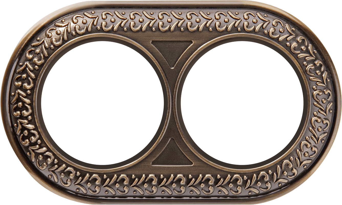 Werkel WL70-frame-02/ Рамка на 2 поста (бронза)