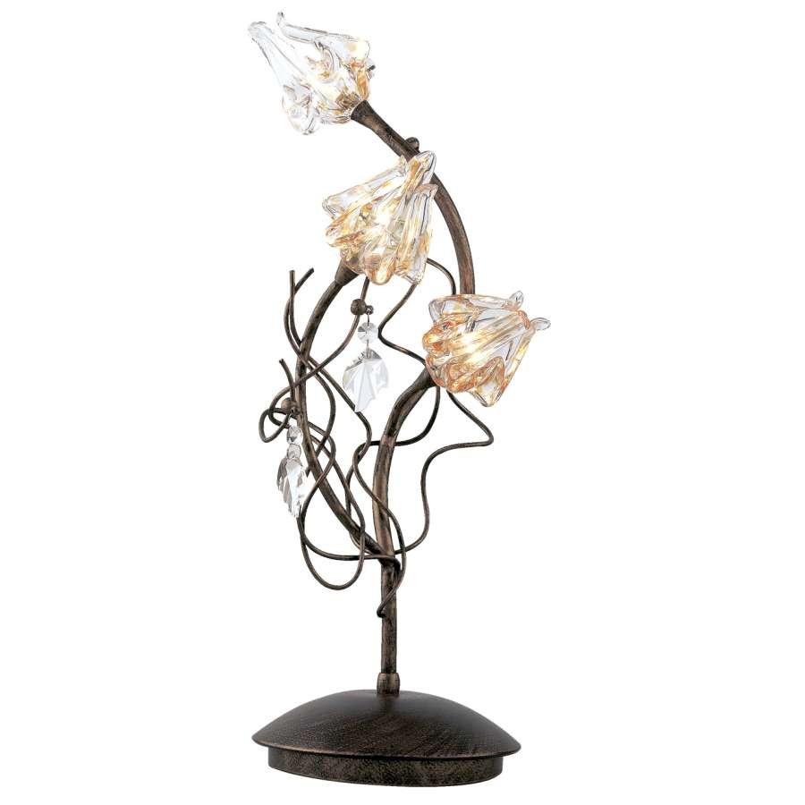 Настольная лампа с цветочками Vikia 1348/3T Odeon Light