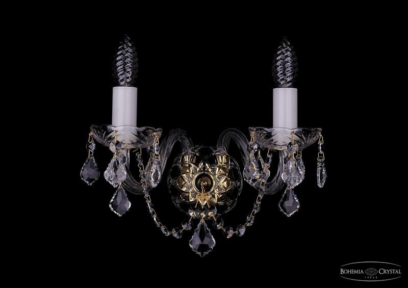 Настенное бра Bohemia 1402 1402B/2/141G/Leafs