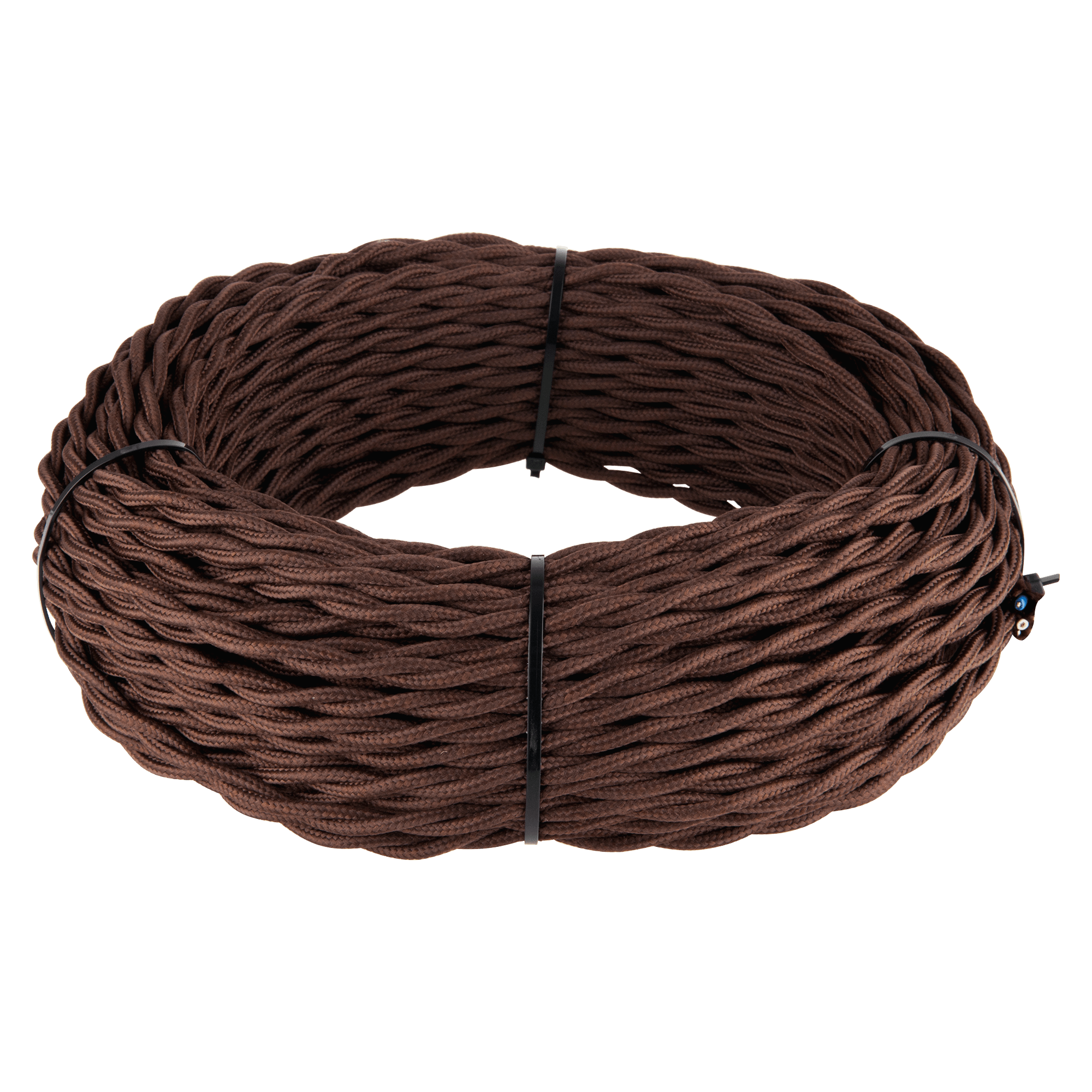 Ретро кабель Werkel W6453214/ Ретро кабель витой 3х1,5 (коричневый) 20 м