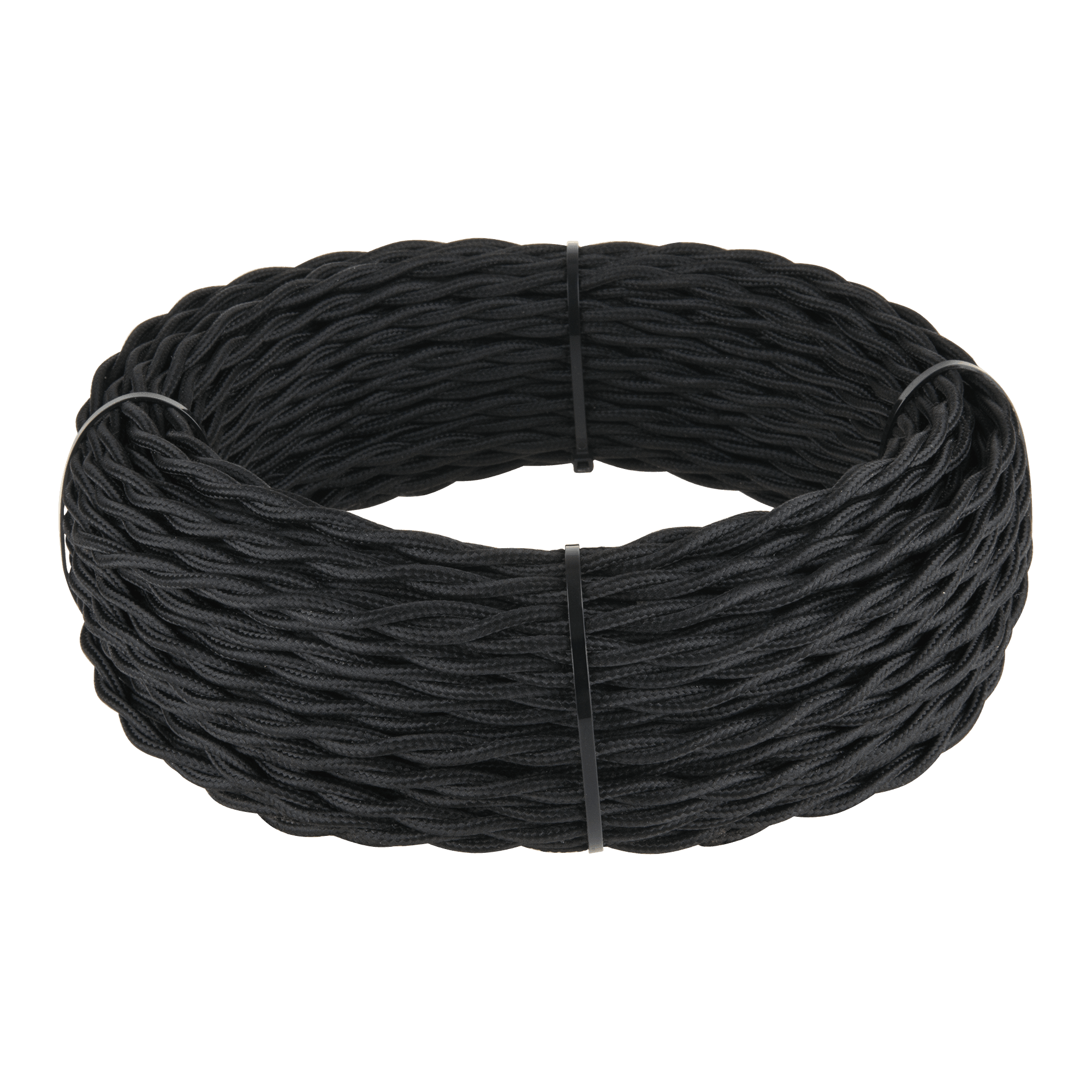 Ретро кабель Werkel W6452208/ Ретро кабель витой 2х1,5 (черный) 20 м