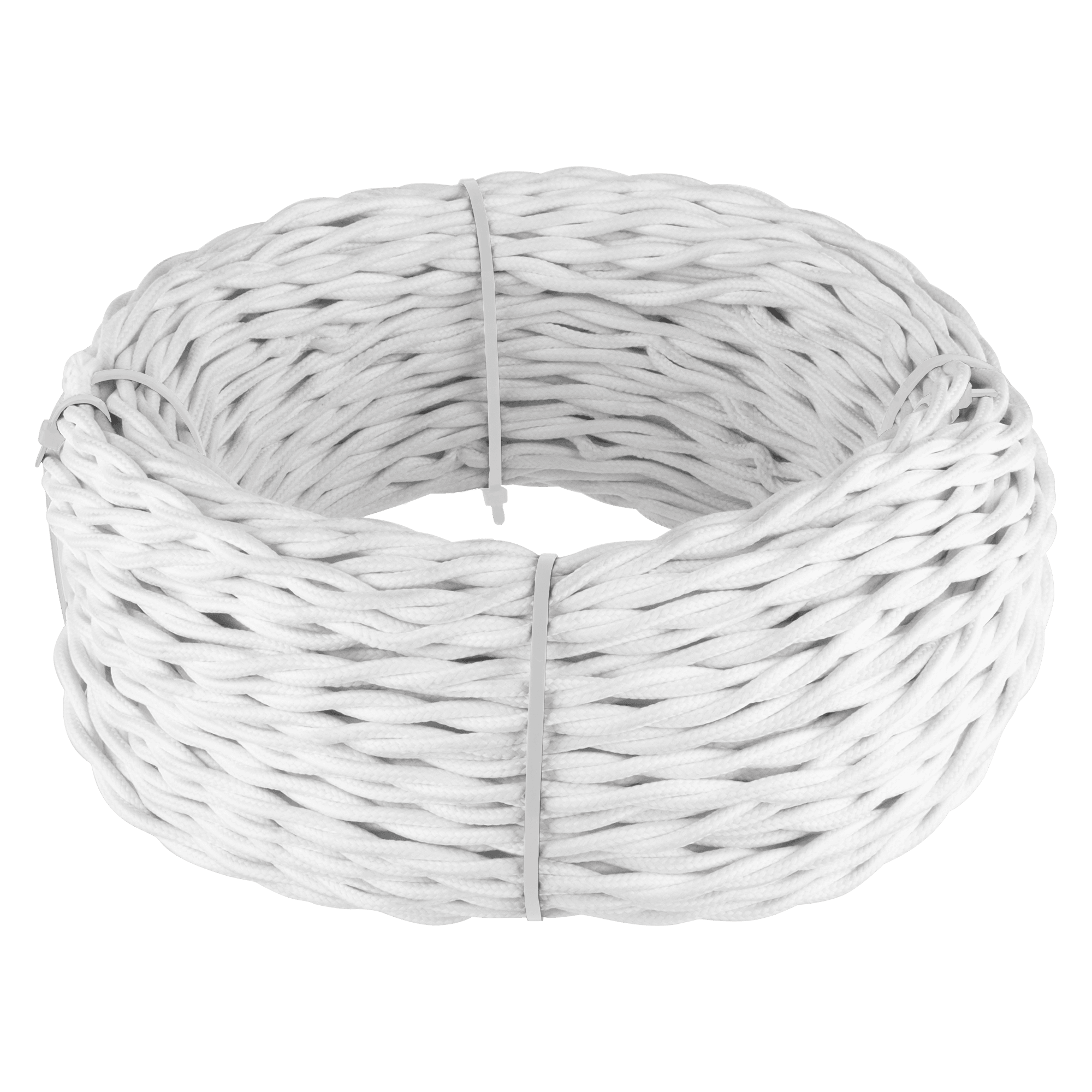 Ретро кабель Werkel W6452201/ Ретро кабель витой 2х1,5 (белый) 20 м