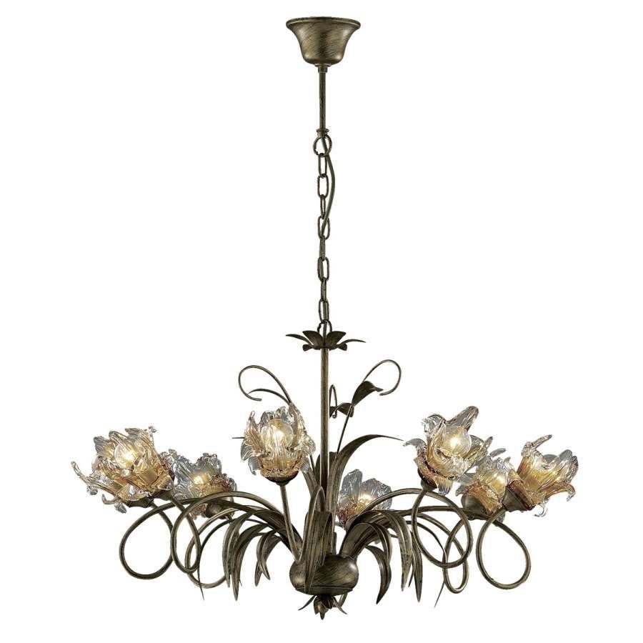 Люстра подвесная с цветочками Berto 2126/8 Odeon Light