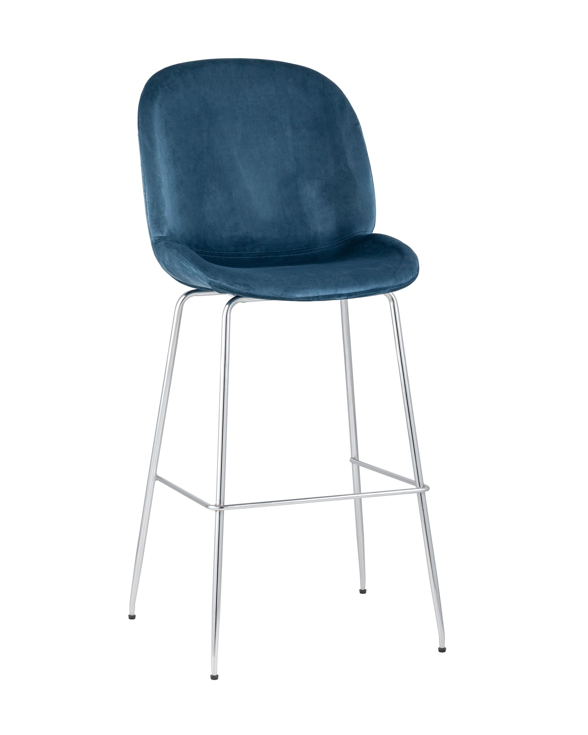 Барный стул Stool Group Beetle 8329C VELVET BLUE CH/L