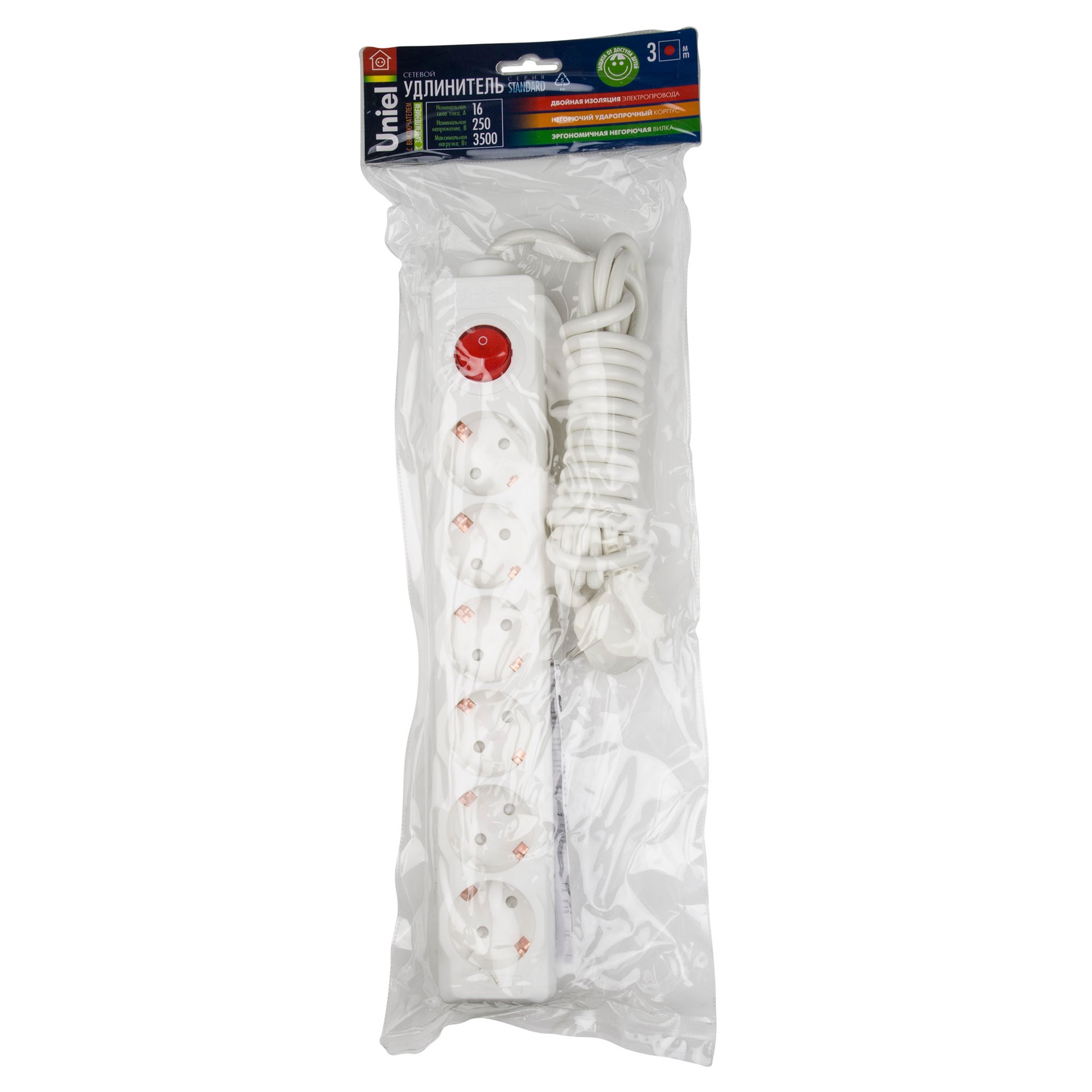 Удлинитель Uniel Standard S-GCD6-3B