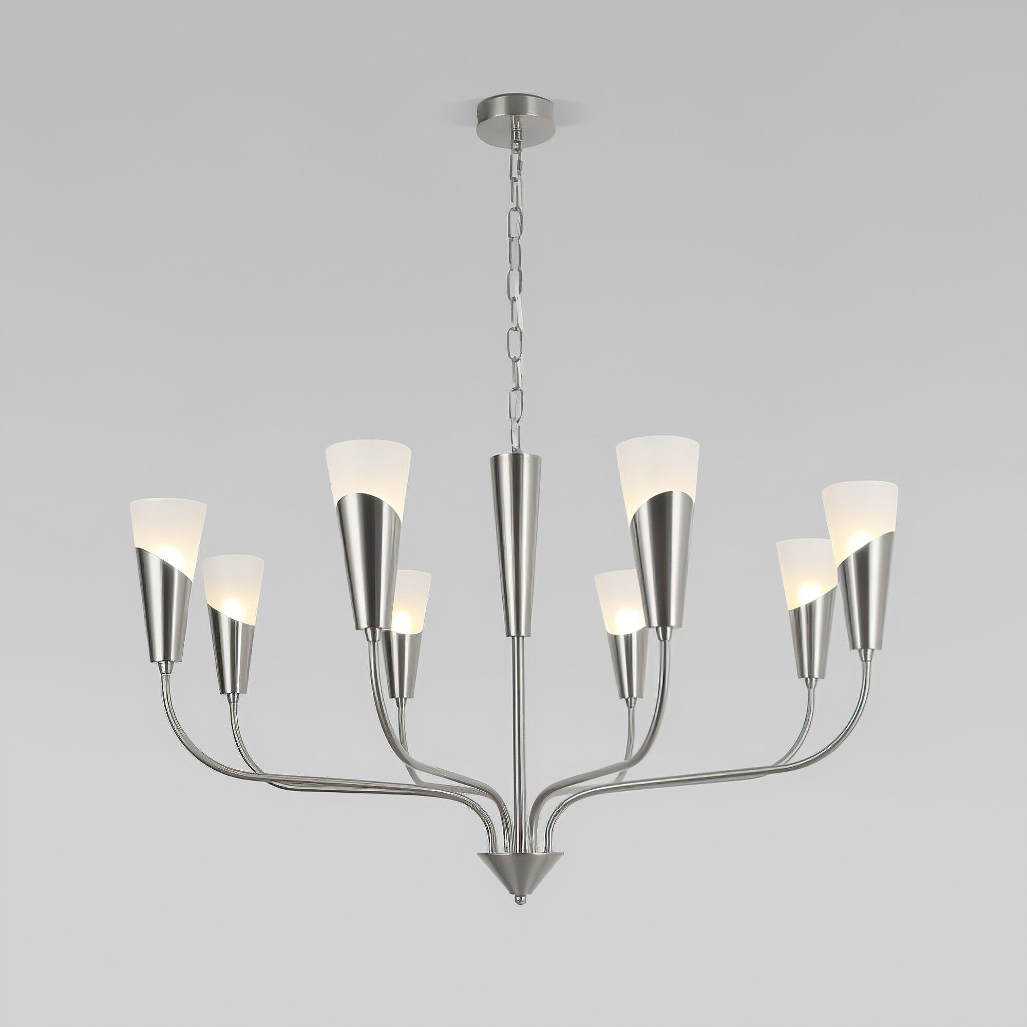 Подвесная люстра Eurosvet Rhyton 60167/8 никель Smart