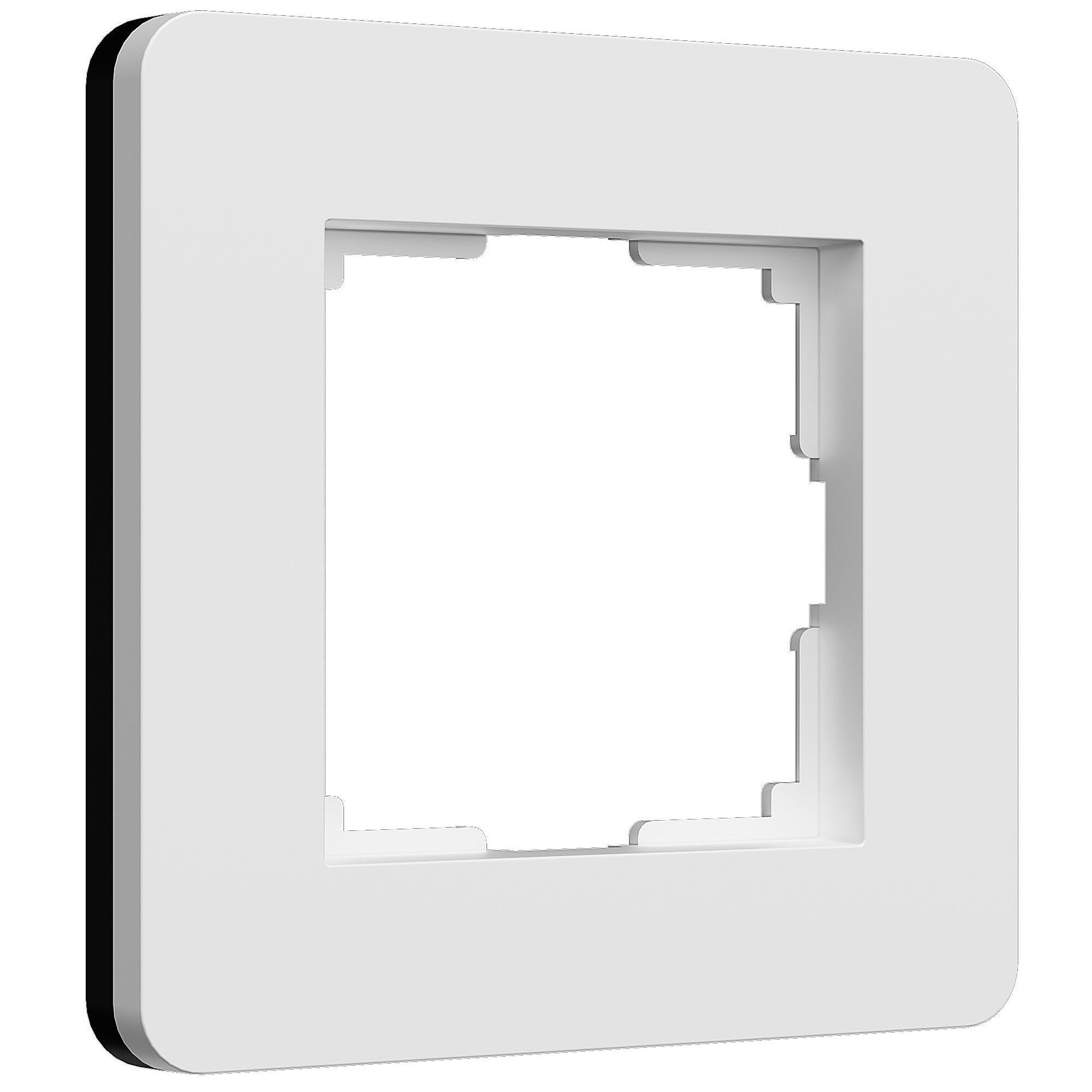 Рамка Werkel Split белый/черный, soft-touch W0013068/ Рамка на 1 пост Split (белый/черный, soft-touch)