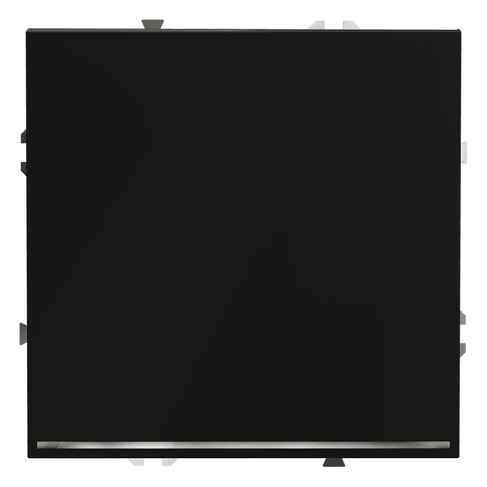 Проходной переключатель встраиваемый VOLTUM S70 одноклавишный с подсветкой 10А, (черный матовый) VLS010408